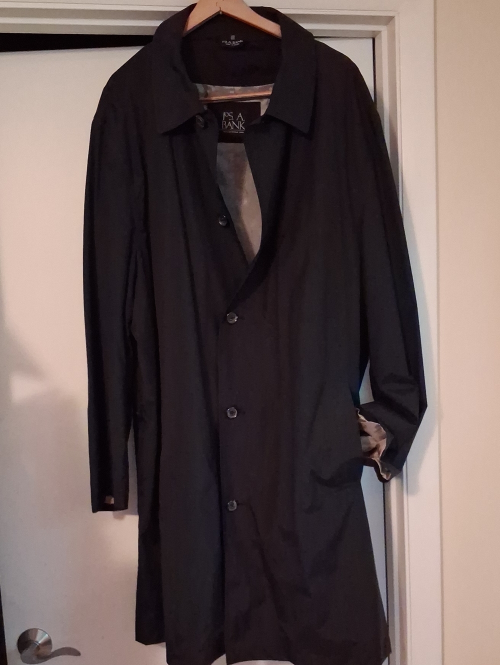 Jos. A. Bank Men's Black Trench Coat